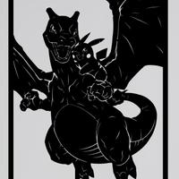 Charizard e Pikachu quadro in metallo 