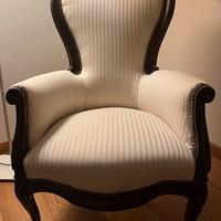 Poltrona cotone e noce