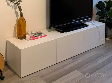 Mobile TV Ikea Besta bianco opaco