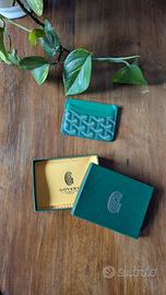 portacarte goyard  verde nuovo con set