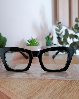 Occhiali Cat eyes nero