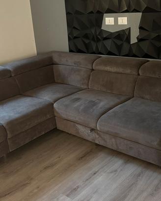 Divano- letto grigio perfetto stato 250cm