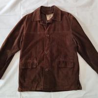 Giacca lunga trapuntata in pelle scamosciata