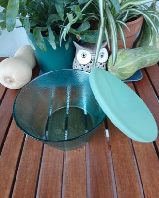 contenitore in vetro Alessi, chiusura in gomma 