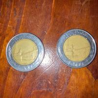 2 monete da 500 lire