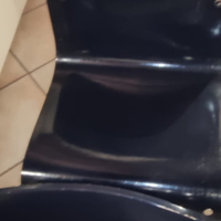 Lotto 4 sedie legno tubolare cromato anni 70 desig