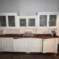 Credenza cucina vintage bianca – 3,6 metri