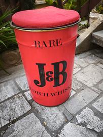 Pouf Bidone Vintage J&B Sgabello Modernariato Bar
