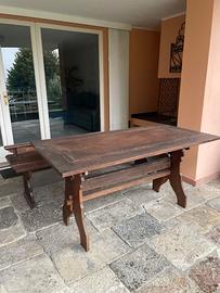 Tavolo e panca da esterno