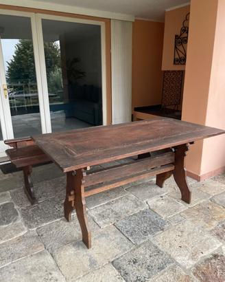 Tavolo e panca da esterno