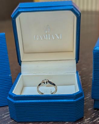 solitario DAMIANI  oro bianco e diamante puro  IF