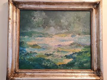 Quadro Dipinto ad Olio Paesaggio Pasolini