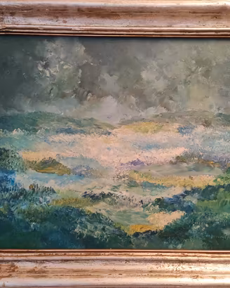 Quadro Dipinto ad Olio Paesaggio Pasolini