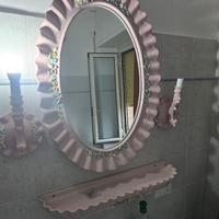 specchio antico rosa