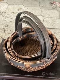 cesti in vimini, vari pezzi diverse fantasie