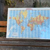 Quadro planisfero Fusi orari