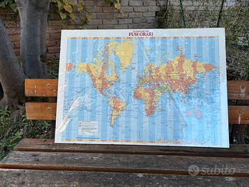 Quadro planisfero Fusi orari
