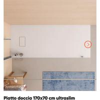 Piatto doccia 70x170 tagliabile in resina Glasston