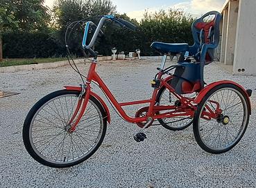 Bici tandem tre ruote