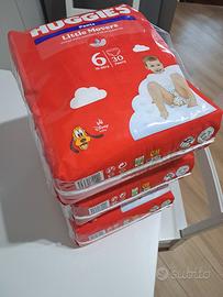  3 pacchi di pannolini huggies a mutandino tg 6