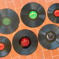6 dischi 78 giri rovinati per decorazioni creative