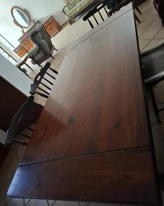 Tavolo allungabile Del Tongo pino russo + 6 sedie