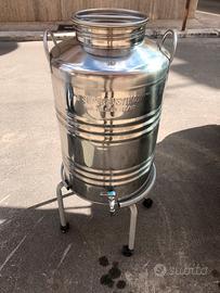 Fusto per olio da 50L, in acciaio inox 18/10
