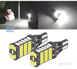 2 LAMPADE LED T15 W16W LUCE BIANCA