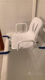 SEDIA GIREVOLE VASCA DA BAGNO ANZIANI