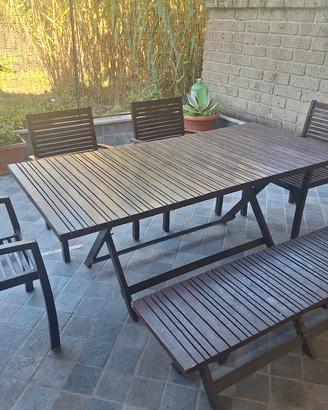 tavolo e sedie legno massello OVVIO