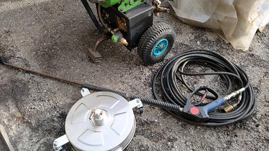 Idropulitrice SCOPPIO tubo18m +PIATTO rotante INOX