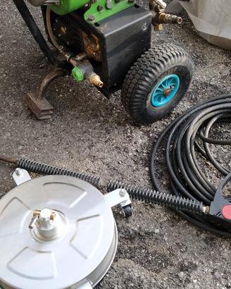 Idropulitrice SCOPPIO tubo18m +PIATTO rotante INOX