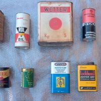 Lattine olio vernice e simili vintage officine etc
