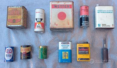 Lattine olio vernice e simili vintage officine etc