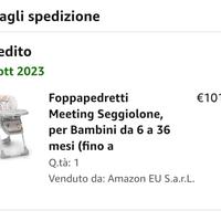 Seggiolone per bambini 