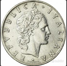 Moneta Italiana 50 lire mignon