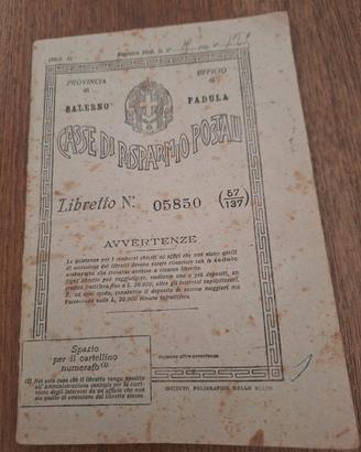  libretto casse  di risparmio postali