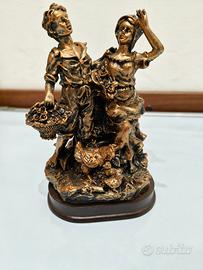 statuetta contadini e galline