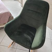 Sedia a Dondolo jysk in velluto verde, comodissima