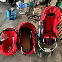 Passeggino carrozzino brevi trio ovetto completo