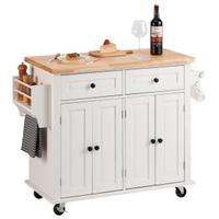 Isola per Cucina Mobile con Ruote Tavolo