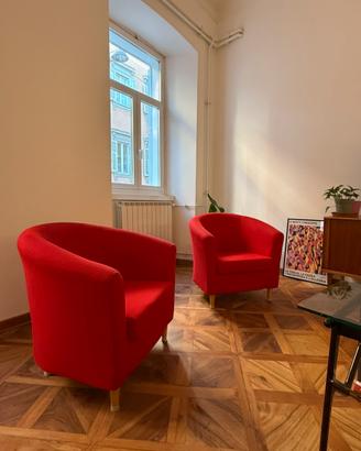 2 Poltroncine Ikea rosse