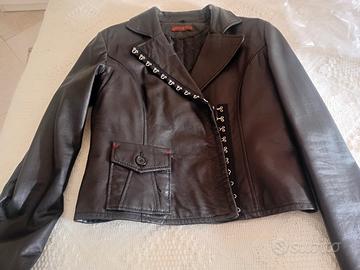 giubbetto vera pelle imbottito 