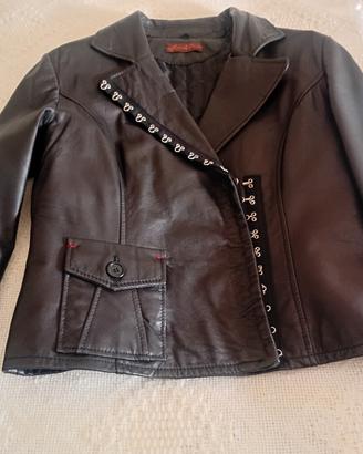 giubbetto vera pelle imbottito 