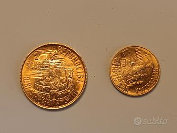 MONETE D'ORO 1 e 2 SCUDI – SAN MARINO 1978