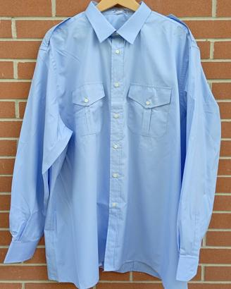 CAMICIA A MANICA LUNGA UOMO AZZURRA TG 47