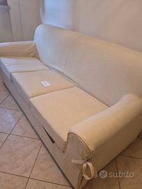 divano letto in tessuto 