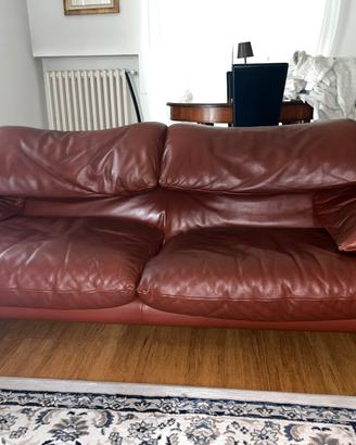 Coppia divani  Maralunga cuoio rosso bulgaro