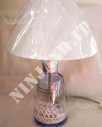 Lampada arredo da tavolo bottiglia vuota Gin Mare