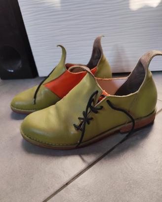 Scarpe artigianali cucite a mano tg 38,5